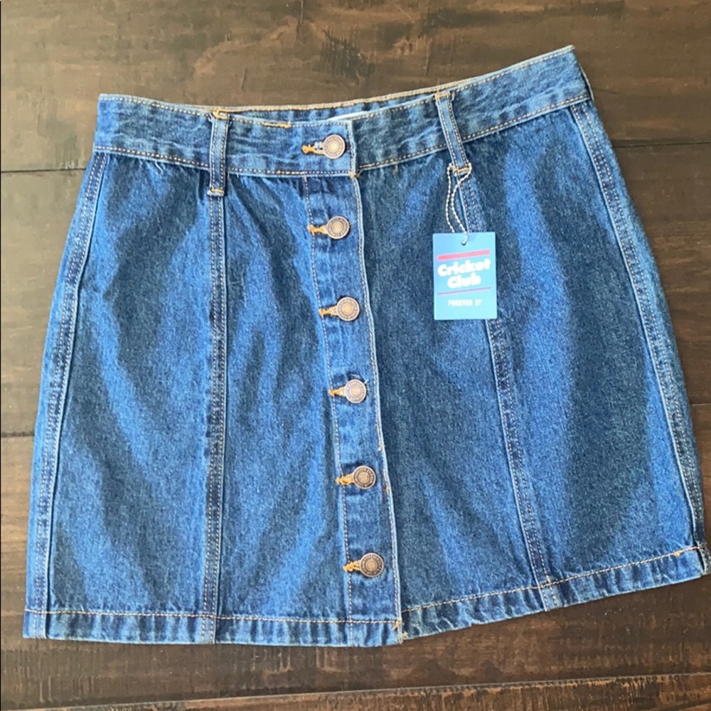 denim forever 21 skirt
